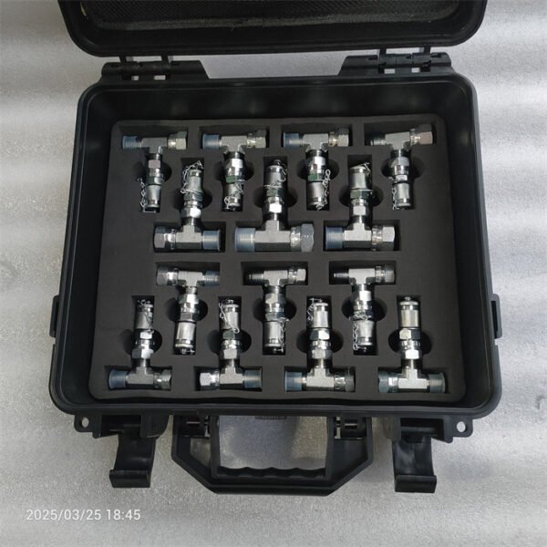 Hydraulic Pressure Test Kit 5 Gauges for CAT/CASE/John Deere Excavator - Image 7