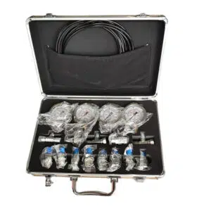 4 Gauges Hydraulic Pressure Gauge Set Hydraulic test Kit Diagnostic Tool for Excavator Hydraulic Pressure Measurement Kit